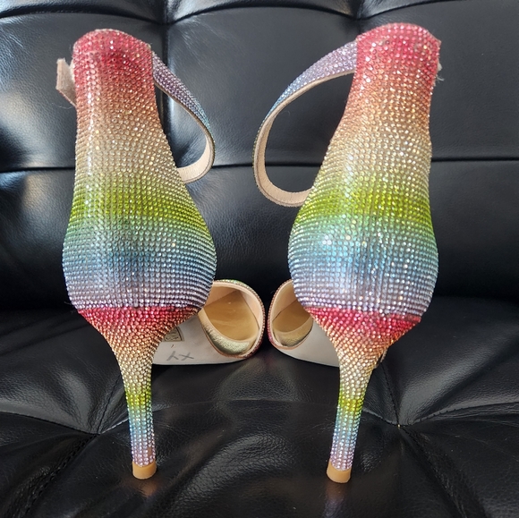 Jeffrey Campbell Soltair Rainbow Crystal Heels - Picture 3 of 5